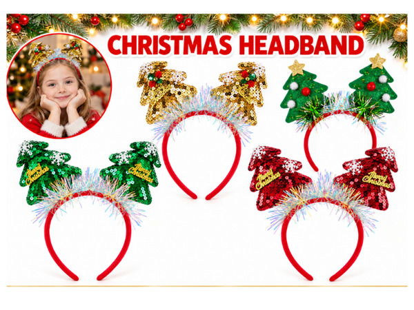 Christmas headbands - two trees (12/PK) Wholesale