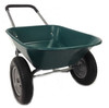 Two Wheel Plastic Green Wheelbarrow - 75 Ltr / 120kg