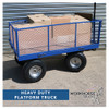 Workhorse General Purpose Platform Truck with Mesh Sides, Puncture Proof REACH Compliant Wheels - 450kg Capacity