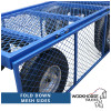 Workhorse Industrial Truck with Mesh Sides, Pneumatic REACH Compliant Wheels - 500kg