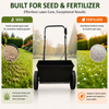 Black Bristol Lightweight Lawn Seed & Fertiliser Drop Spreader - 30Kg Capacity
