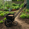 Black Bristol Lightweight Lawn Seed & Fertiliser Drop Spreader - 30Kg Capacity