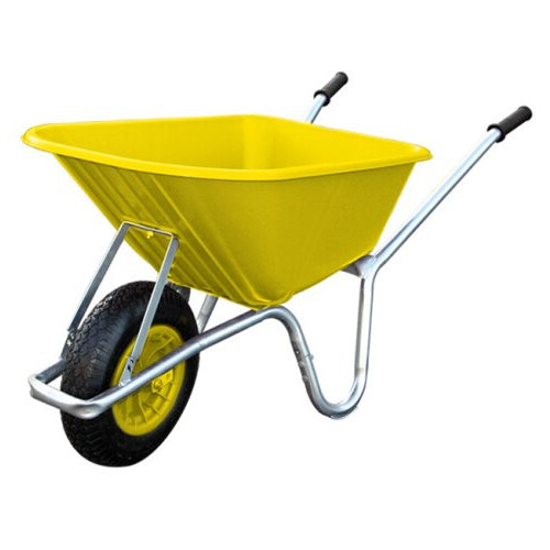 Big Mucker Yellow Wheelbarrow - 100 Ltr / 120kg