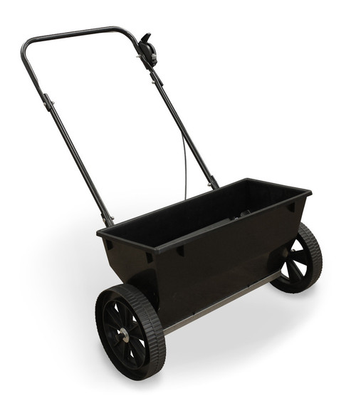 Black Bristol Lightweight Lawn Seed & Fertiliser Drop Spreader - 30Kg Capacity