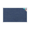 Bulletin Board Ribbed Aluminium Frame (2000x1200mm - Denim)