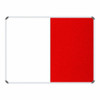 Non-Magnetic Combination Whiteboard 1200900mm - Red Felt