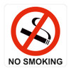 No Smoking Symbolic Sign - Printed on White ACP (150 x 150mm)