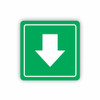 Green Arrow Symbolic Sign - Printed on White ACP (150 x 150mm)