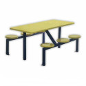 Canteen Table Six Seater Rectangle Stool Set