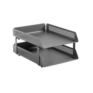 Perforated Steel Letter Tray 2-Tier