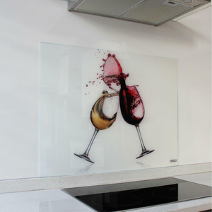Wine Glasses Hob Splashback 898 x 700 x 6mm