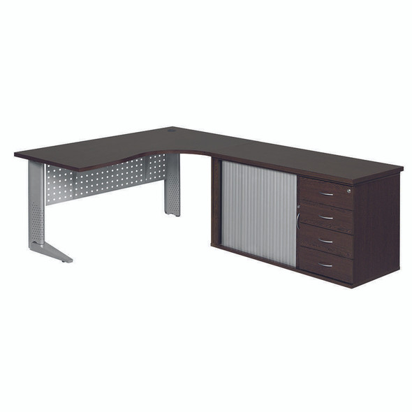 Cluster Desk with Steel Legs and Pedenza
