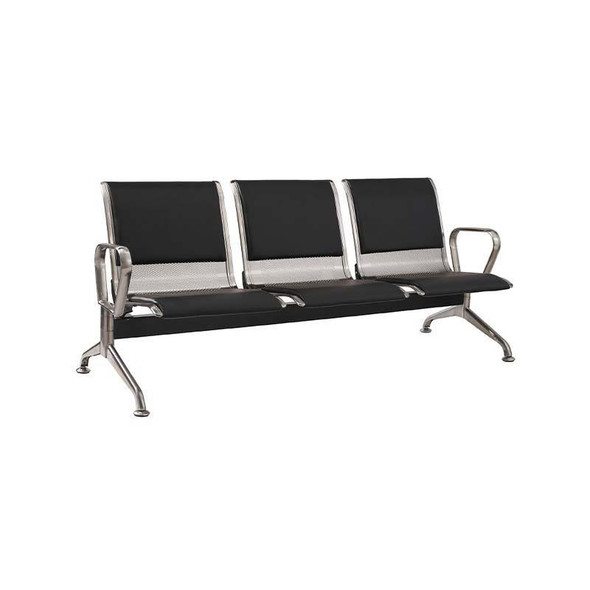 3-Seater Stainless Steel Airport Bench
