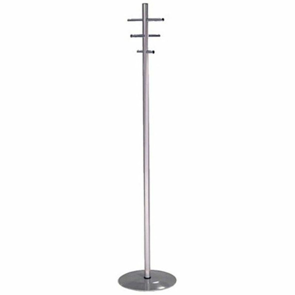 Chrome Coat And Stand With 6 Hooks