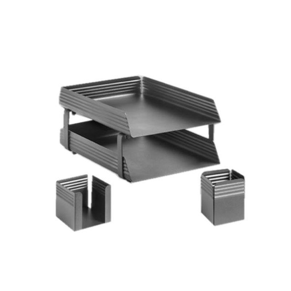 Fluted Steel Desk Set
