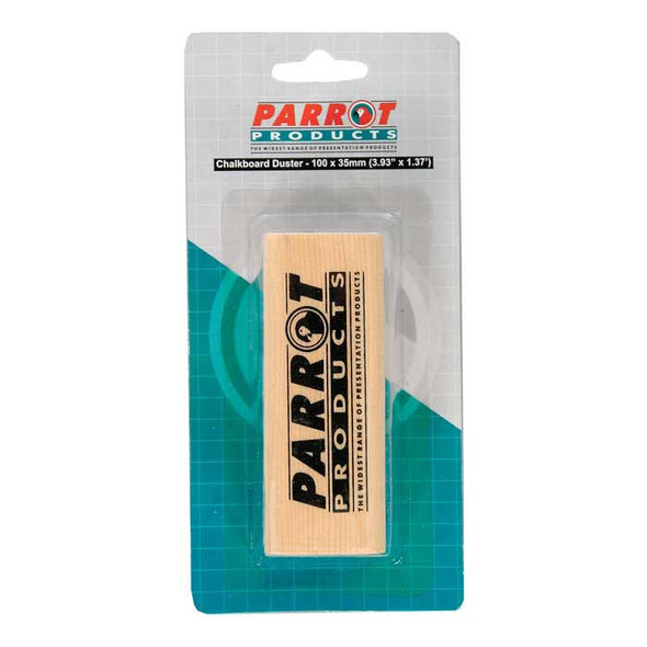 Parrot Products Chalkboard Wooden Duster 9535mm - Carded - Grey