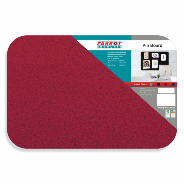 Adhesive Pin Board (No Frame - 600*450mm - Red)