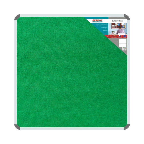 Parrot Products Bulletin Board Ribbed Aluminium Frame 1200x1200mm - Palm