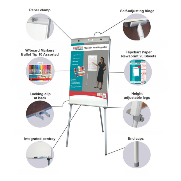 Parrot Products Flipchart Non-Magnetic Standard 1000640mm - Retail