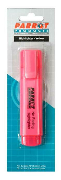 Marker Highlighter Chisel Tip - Carded Pink