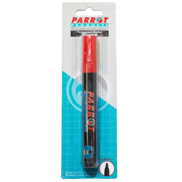 Permanent Marker Bullet Tip - Carded - Red