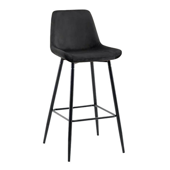 Manhattan Fabric Bar Stool in Black