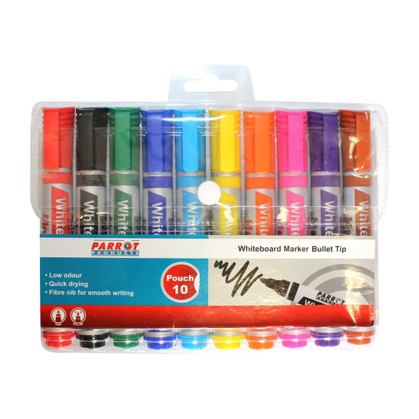 Whiteboard Markers 10 Markers - Bullet Tip