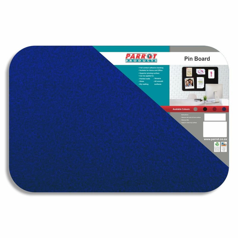 Adhesive Pin Board No Frame - 600450mm - Blue