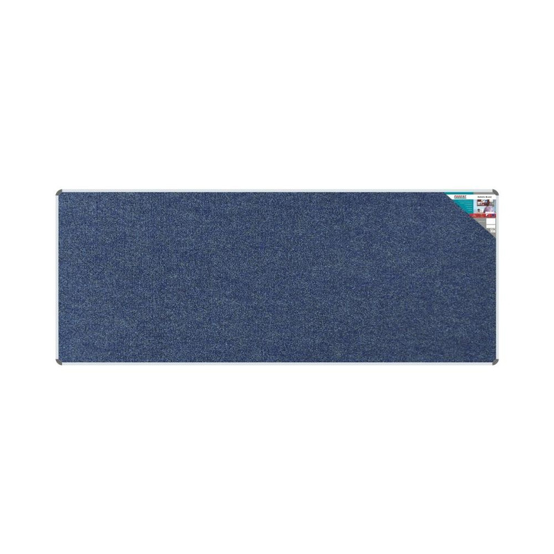 Bulletin Board Ribbed Aluminium Frame 3000x1200mm - Denim