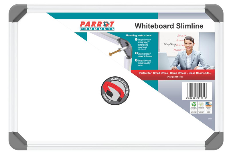 Slimline Magnetic Whiteboard 300450mm - Non-Retail