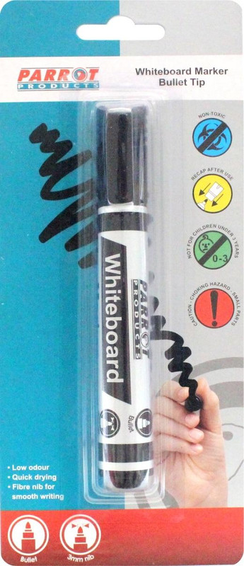 Whiteboard Marker Bullet Tip - Carded - Black