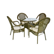 Amber Round Garden Table with 4 Chairs