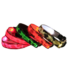 DMT LED Rechargeable Flashing Nylon Collar - Camouflage DMT LED Rechargeable Flashing Nylon Collar - Camouflage