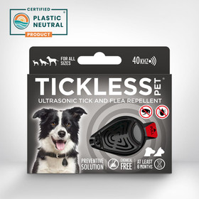 Tickless Ultrasonic Tick and Flea Repellent for Pets - black