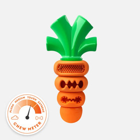 Happy Staffy Chomp Carrot Tough Dog Toy