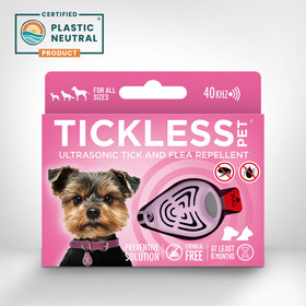 Tickless Ultrasonic Tick and Flea Repellent for Pets - pink
