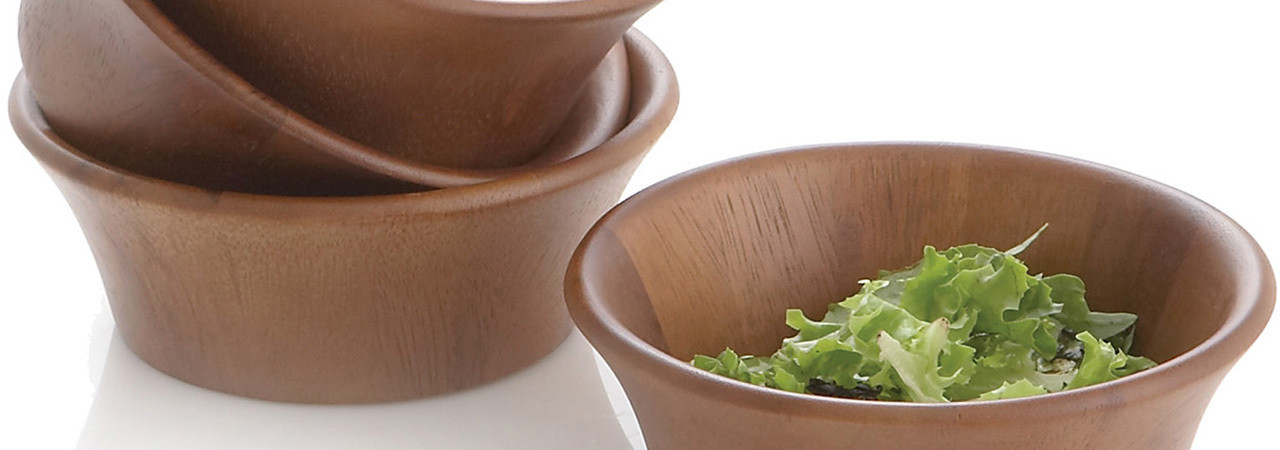Acacia 4 Piece Individual Bowls Acacia 4 Piece Individual Bowls