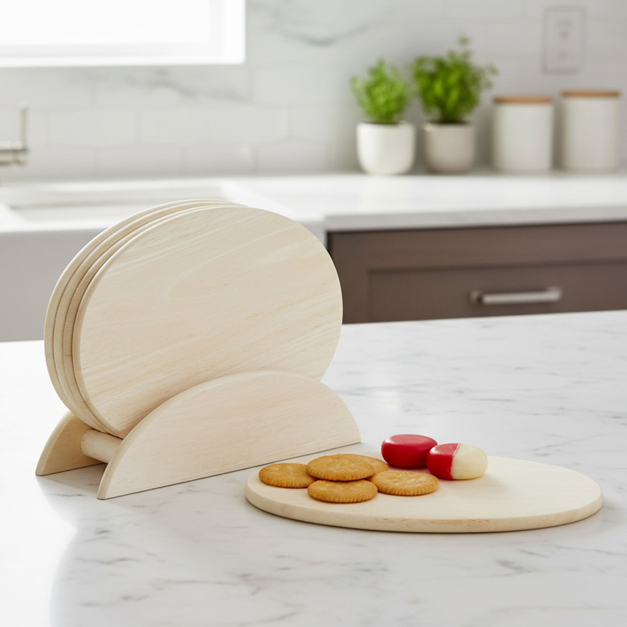 7 Piece Oval Serving Tray Set | WoodardandCharles.com