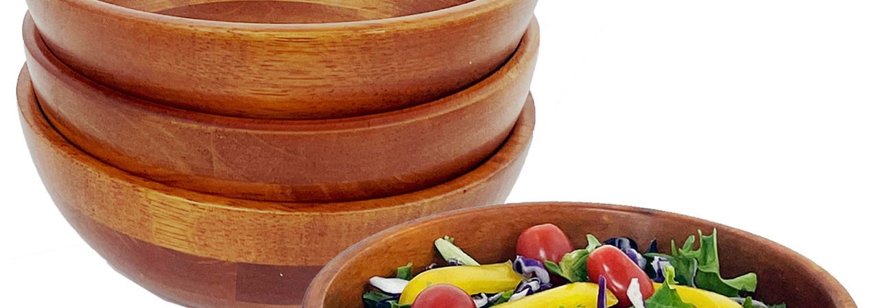 Stained Rubberwood 4 Piece Individual Sets Stained Rubberwood 4 Piece Individual Sets