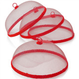Red Food Domes, Set of 4, 14" x 5 1/2"