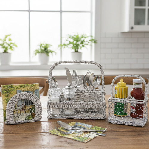 3 Piece Entertaining Set - Whitewash 3 Piece Entertaining Set - Whitewash