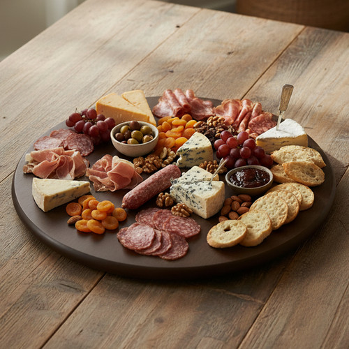 Lazy Susan, Walnut Stain, Rubberwood, 16"