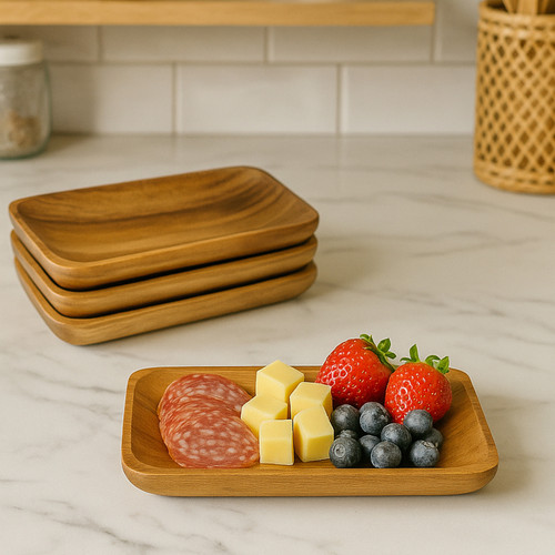 Individual Rectangular Trays, 4-Piece Set, 8" x 4 1/2" x 1"