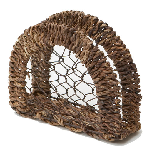 Napkin Holder, 6" x 2 1/2" x 5 1/4", Wired Abaca Collection 