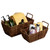 Rectangular Shelf Basket, 2-Piece Set, Abaca Collection 