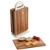 Individual Rectangular Serving Trays, 7-Piece Set, Acacia Wood, 9" x 6"