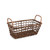 Rectangular Shelf Basket, 2 -Piece Set, Gold Handle Collection