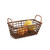 Rectangular Shelf Basket, 2 -Piece Set, Gold Handle Collection