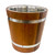 Champagne Bucket/Wine Chiller with Stainless Steel Liner, Acacia Wood, 9" x 8.75" 