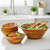 Salad / Serving Bowl, 7-Piece Set, Stained Rubberwood, 11" Bowl + 4 Individual Bowls + Servers, Andaman Sea Collection